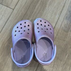 Crocs glitter girls shoes size 8